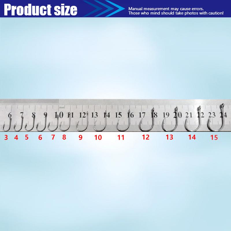 1 Box High Carbon Steel Circle Fishing Hooks Freshwater Fishhook Hole Strong Carp Fish Tackle High Quality