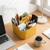 Plastic Split Pen Organiser with Handle Portable Storage Box Cosmetic Organiser  Desktop Storage