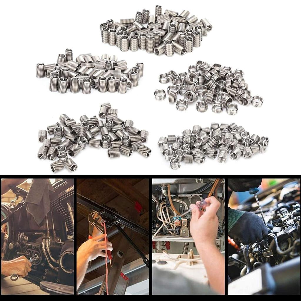50pcs Metric Helicoil Kit M10 X 1.5 X2.5D Wire Thread Insert Sleeve Bushing Screw Helicoil Thread Repair Kit