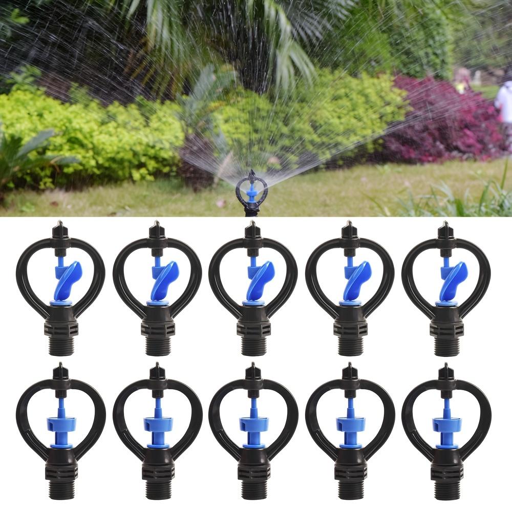 10Pcs Garden Lawn 360 ° Rotary Sprinkler, Medium-Range Irrigation, Disc Impeller Butterfly Nozzle, Durable Plastic Garden And Lawn Sprin