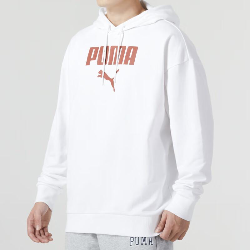 Puma Спортивные беговые фитнес-тренировки повседневные толстовки с капюшоном унисекс белые 536398-02