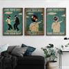Скандинавское ретро искусство абстрактная фигура холст картина виниловая пластинка и танцор постер офис гостиная спальня украшение дома фреска без рамки