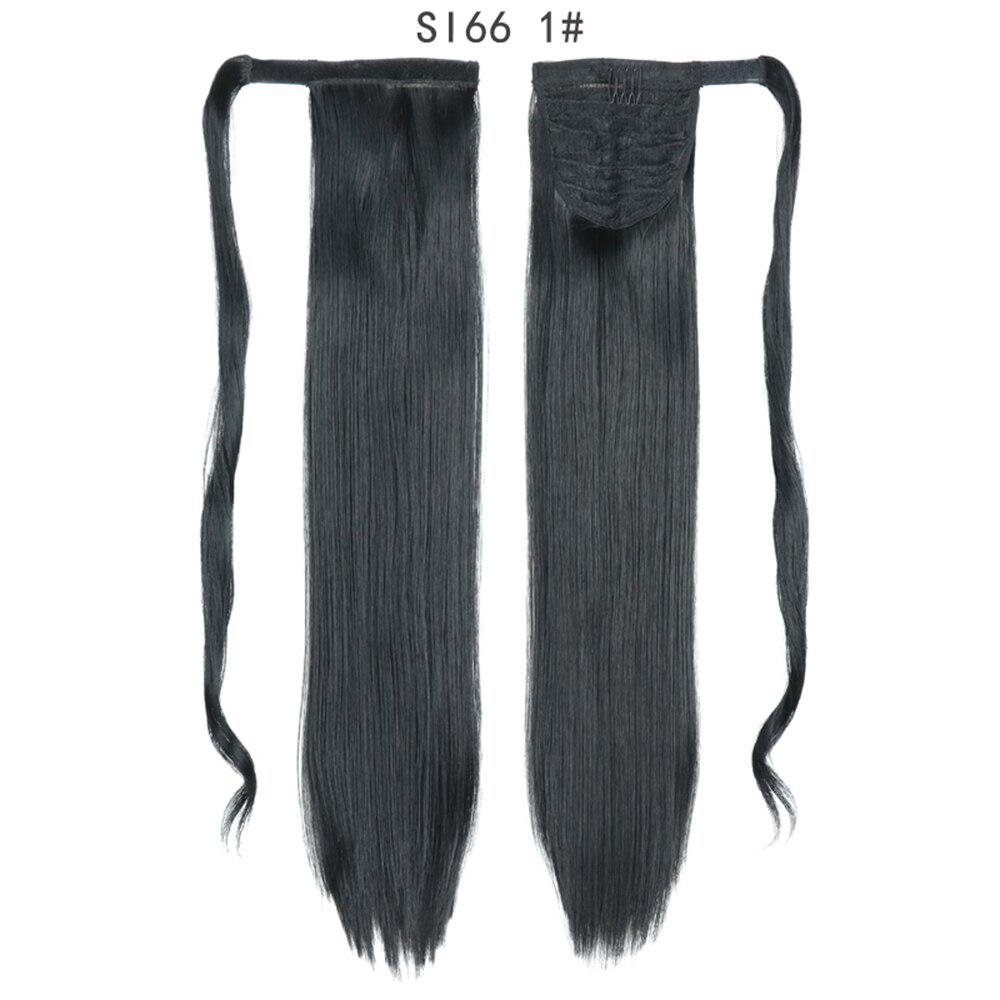 Long Straight Clip In Hair Tail False Hair Ponytail Hairpiece With Hairpins Synthetic Hair Pony Tail Hair Extension