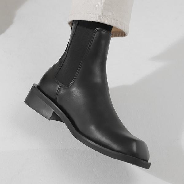 Pascologen MS5203 Мельбурнские ботинки челси с квадратным носком черные-MS5203