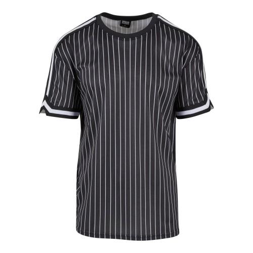 Urban Classics Mens Striped Mesh Oversized T-Shirt