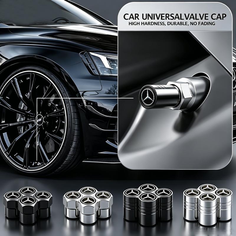 4Pcs Aluminum Alloy Car Wheel Tire Valve Caps Stem Cover For Mercedes-Benz W203 W204 W205 W212 W213 W166 W176 W167 W168W177 W223 c1
