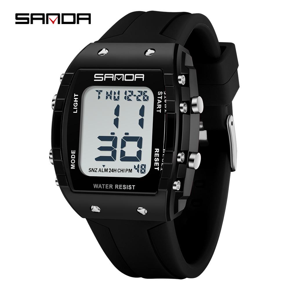 SANDA New 2175 Fashion Student Electronic Watch Sports Multi Functional Waterproof LED Student Electronic Digital Timing Watch
