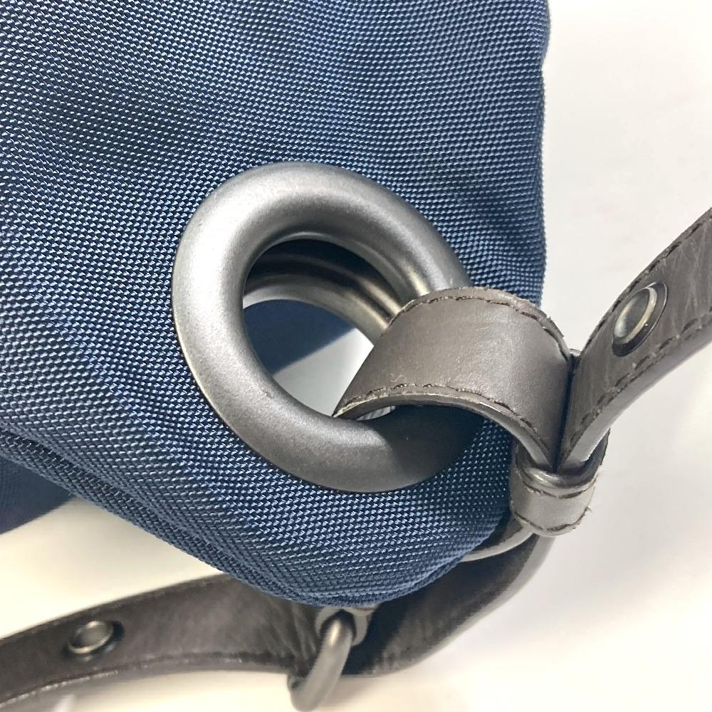 BOTTEGA VENETA 409595 Рюкзак Intrecciato Нейлон / Кожа Темно-синий x Коричневый