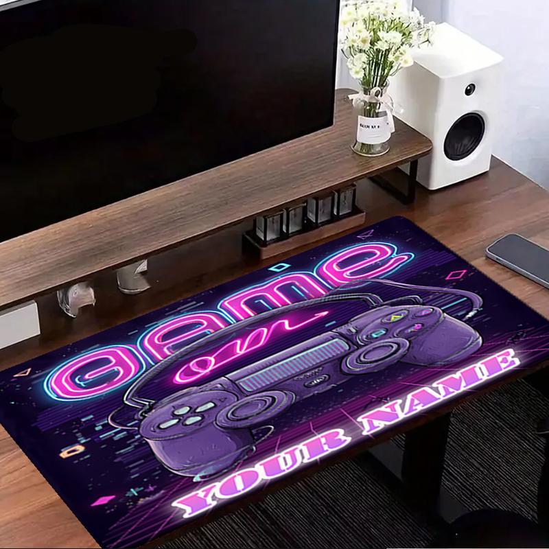 1PC Custom Name "Neon Vibes" Mouse pad, keyboard and mouse desk pad, for computer notebook Birthday Gift For Any Room Or Office
