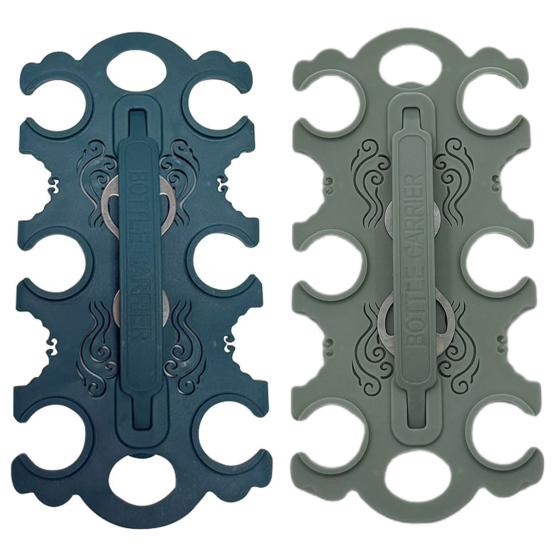 Beer Stand Beverage Carrier Holder for 6 Bottles Portable Bar KTV Beer Rack Multi-purposeCup Holder for BBQ Parties