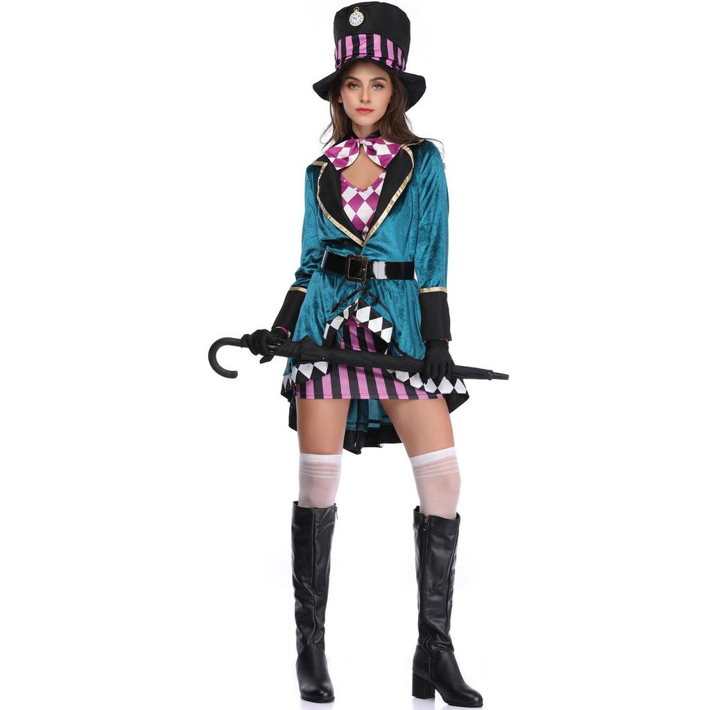 Костюм Хэллоуин Алиса-фокусник большого размера, играющий роль сценического костюма циркового фокусника