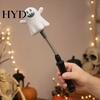 Ghost Light Decoration Halloween Party LED Glow Stick for Kids, Spooky Pumpkin No Flame Lighted Up Rod with Spring Holiday Favors Ritual