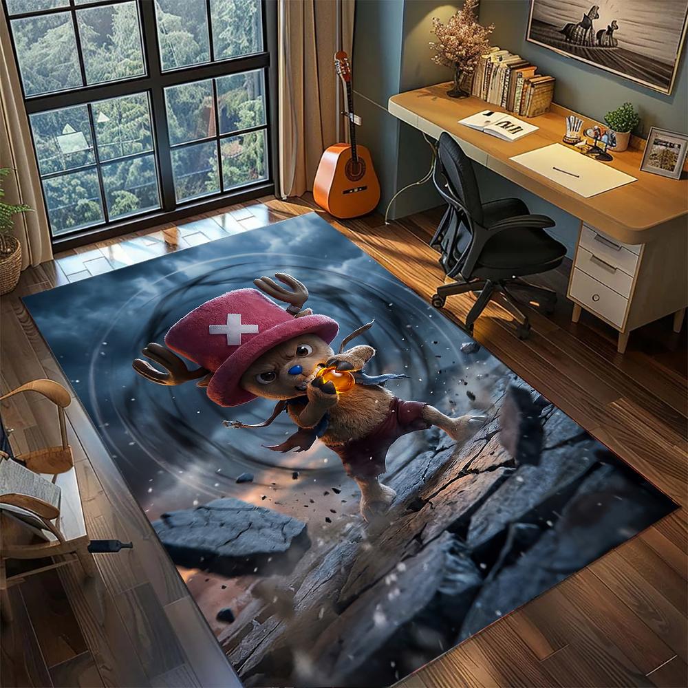 Cute One Piece Tony Chopper Rug Carpet Large Area Rug Non Slip Washable Floor Mat Gamer Room Bedroom Home Decor
