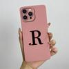 Чехол для iPhone 13 Pro Max Чехол для iPhone 13 Pro Милые парные начальные буквы Квадратная накладка на телефон Матовая ударопрочная задняя крышка
