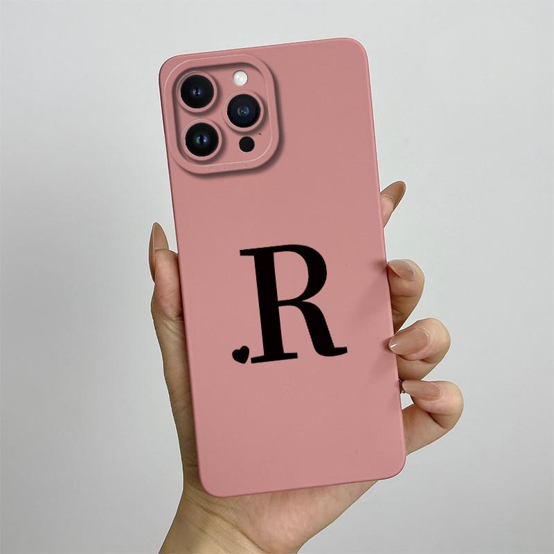 Чехол для iPhone 13 Pro Max Чехол для iPhone 13 Pro Милые парные начальные буквы Квадратная накладка на телефон Матовая ударопрочная задняя крышка