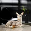 Deer Statue Showpiece Antique Finish Table Accent Collectible Figurines for Home and Interior Decor Items Handicrafted Wild Animal