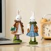 Creative Rabbit Sculpture Resin Animal Statue Miniature Lovely Room Decor Modern Home Decor Miniature Kids Toy Desk Accessories