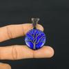 Подвеска из лазурита, ювелирное изделие из драгоценного камня ручной работы, подвеска, обернутая медной проволокой 999 пробы, ювелирная подвеска уникального дизайна