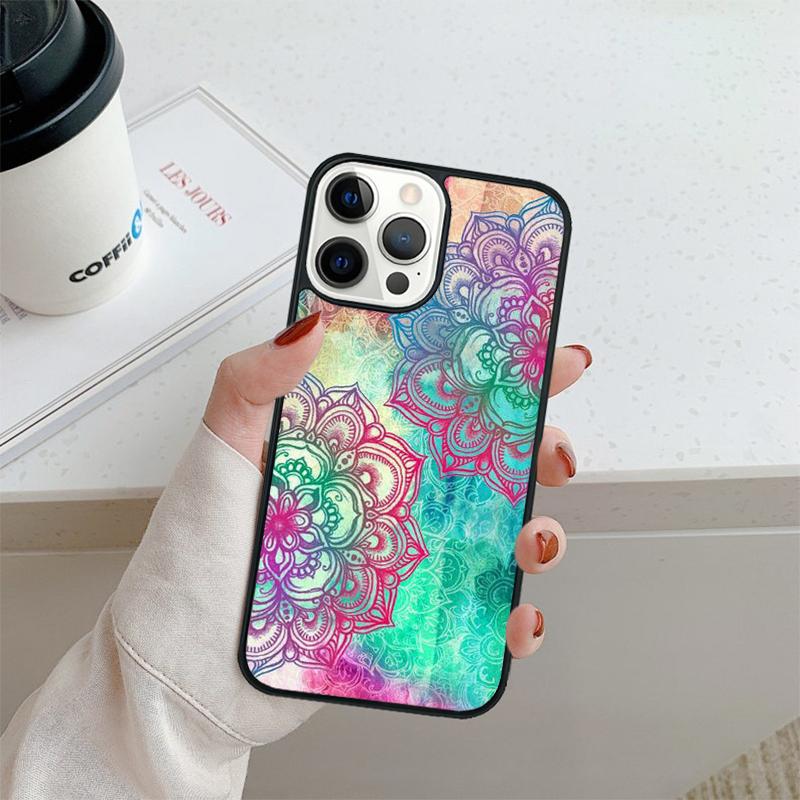 Индийский узор Мандала Чехол для телефона Для iPhone 17 Air 16 pro max 15 14 plus 12 13 Защитная крышка coque