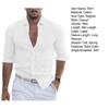 Men Spring Fall Shirt Single-breasted Long Sleeve Slim Fit Soft Breathable Buttons Turn-down Collar Casual Office Men Top