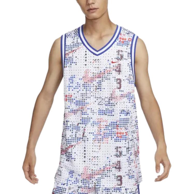 Nike Мужская баскетбольная майка Dri Fit DNA Белая FZ0691-100
