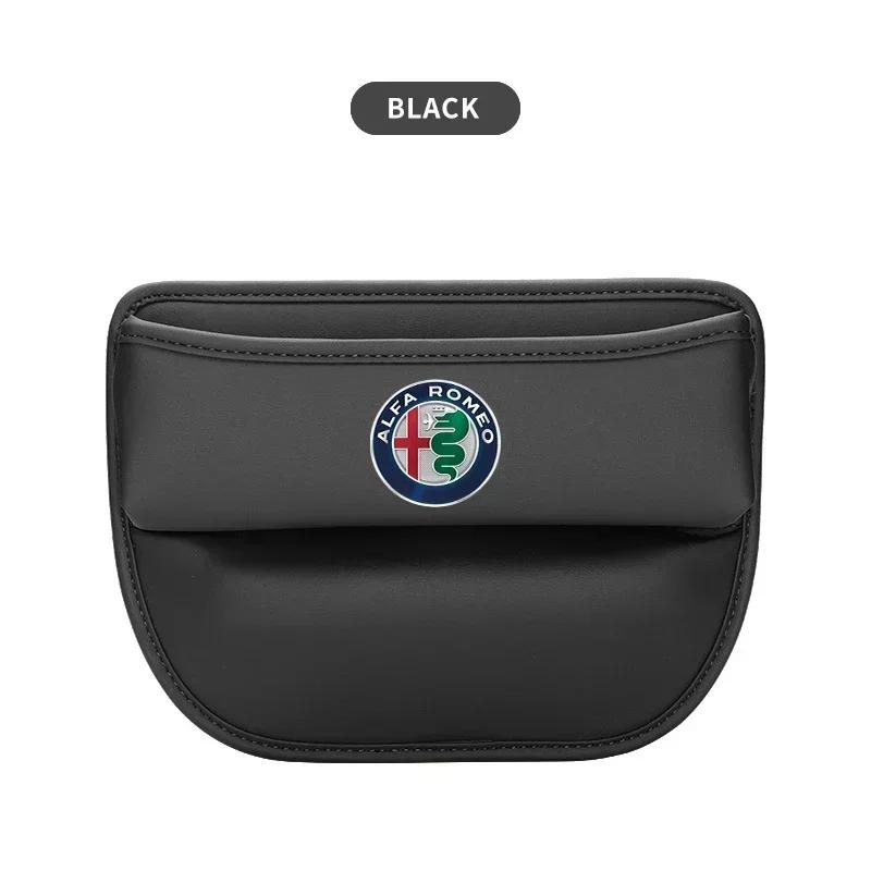 Car Sticker For Alfa Romeo 159 147 Car Seats Gap Storage Bag PU Leather Auto Console Side Pocket For Alfa Romeo 159 Giulietta GiJD3