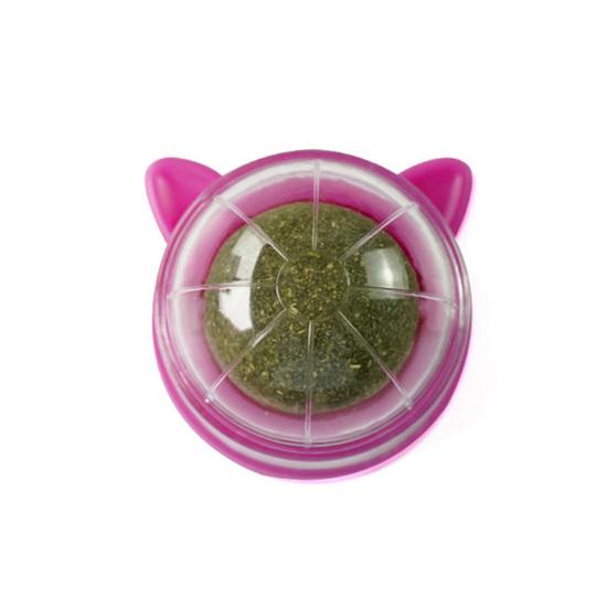 Cat Licking Toy Rotating Wall-mounted with Stickers Natural Materials Self-adhesive Increase Appetite Teeth