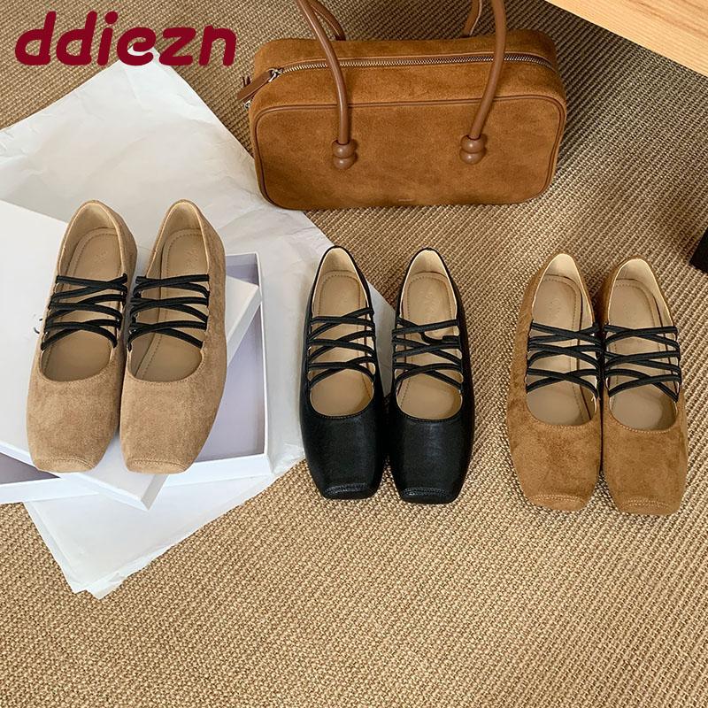 Мода Новая Мода Эластичная Лента Женские Балетки Слипоны Повседневная Женская Обувь с Квадратным Носком Неглубокие Женские Балетки Обувь леди