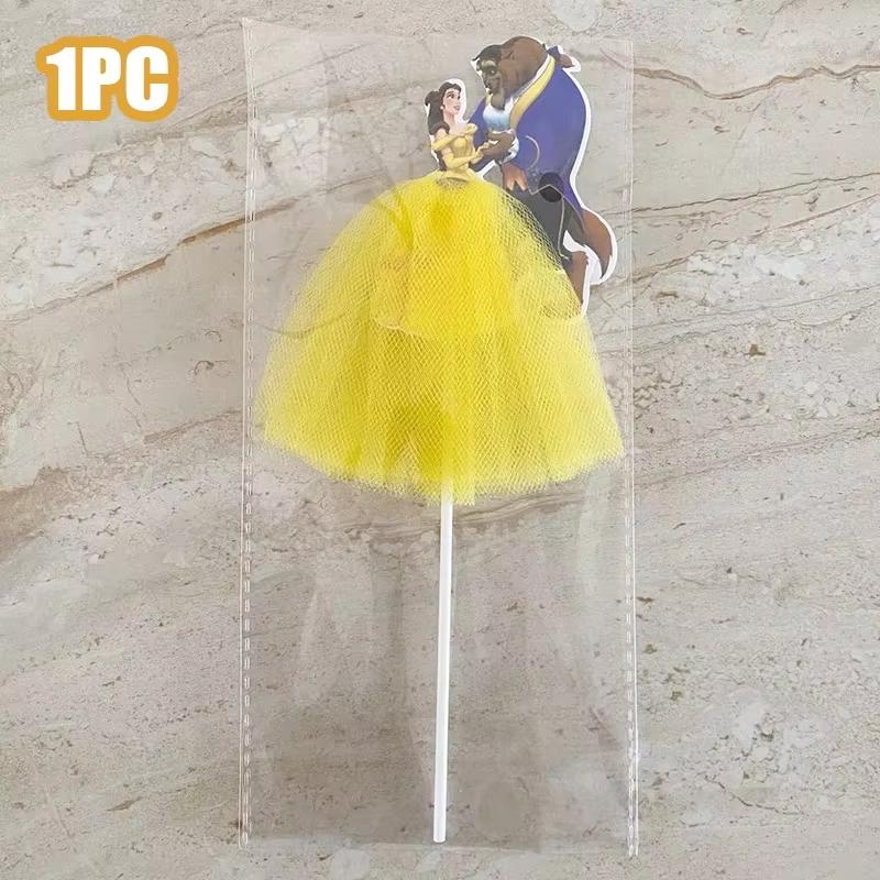 Beauty And The Beast Party Decoration Birthday Backdrop Belle Princess Paper Cup Plate Balloons For Girl Favor Gifts Baby Shower
