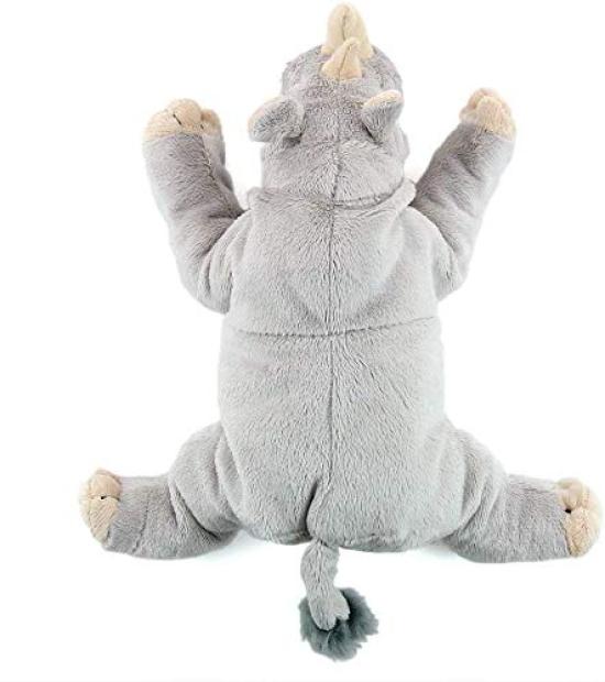 Calorata White Rhino Plush Toy Realistic Animal Toy Doll Gift Present Birthday Christmas Present (Reclining Series/Soft Touch) (Twice Tested) /