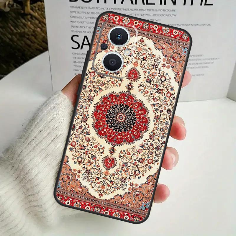 Persian Carpet Floral Pattern Case For OPPO Reno 8 7 6 5 4 Lite 8T 5Z 4Z 10 11F OPPO Find X5 X6 Pro X2 Neo X3 Lite Cover
