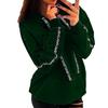 Women Plus Size Long Sleeve Solid Sweatshirt Hooded Pullover Tops Shirt