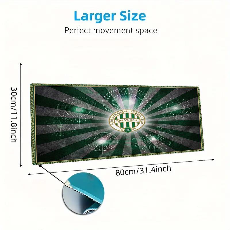 Ferencvárosi TC Color Mouse Pad Large Gaming Table Cushion Non-slip Laptop Tablet Big Mousepad XXL Mat Mini PC Playmat With Lock edge