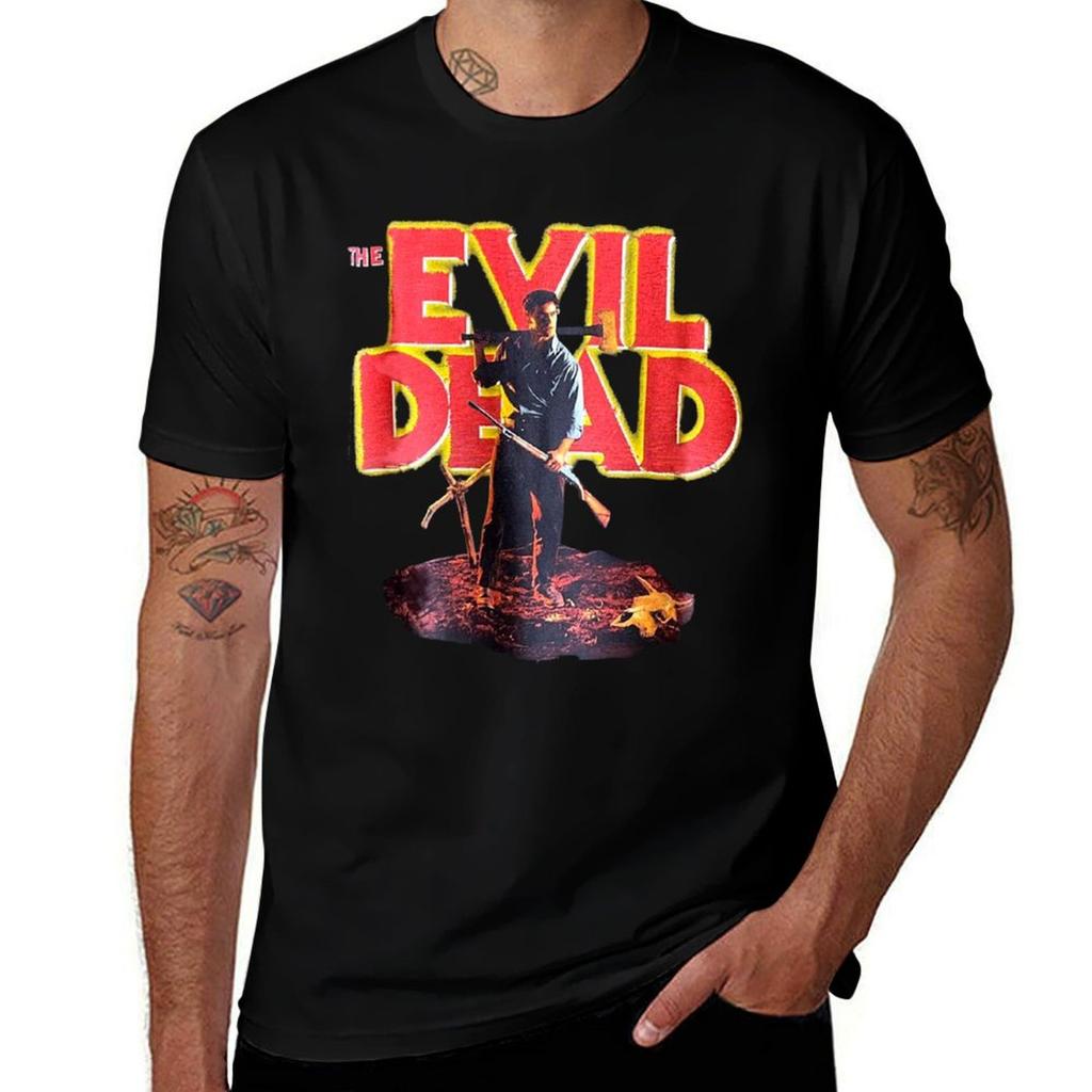 Scary Evil Dead Horror T-Shirt Active Sports Short Sleeve Cotton Shirt