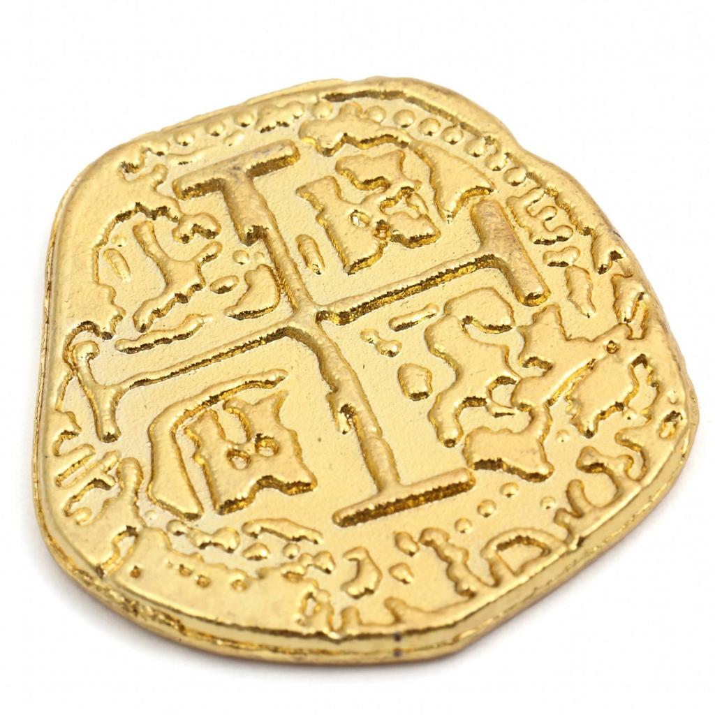 Игрушка «Сокровище пирата» из золотой монеты Испании, металлическая игра для вечеринок (50 шт.)