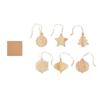 MidOcean Chriset Wooden Hanging Ornament (Pack of 6)