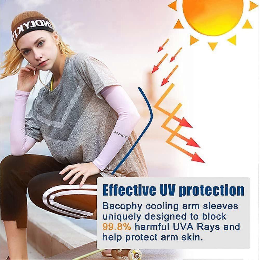 3/6 pairs of UV protection cool arm sleeves for women and men, UPF 50 arm sleeves 6 pairs black + gray + white + beige + blue + pink