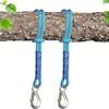 Heavy-Duty Nylon Hanging Rope with Metal Hooks - for Outdoor Hammocks, Tree Swings, Patio Chairs - Easy Installation - Sturdy Connection Design