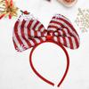 Обруч для волос с бантом Рождественская повязка на голову Головной убор Веселое украшение на голову Рождество для