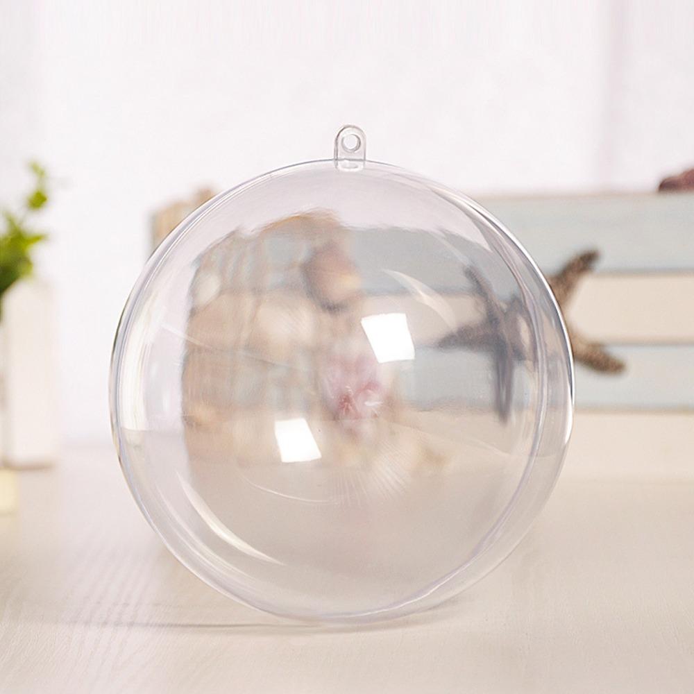 10pcs Transparent Transparent Hanging Ornament Hanging Hole Holiday Decor Sphere Tree Decoration