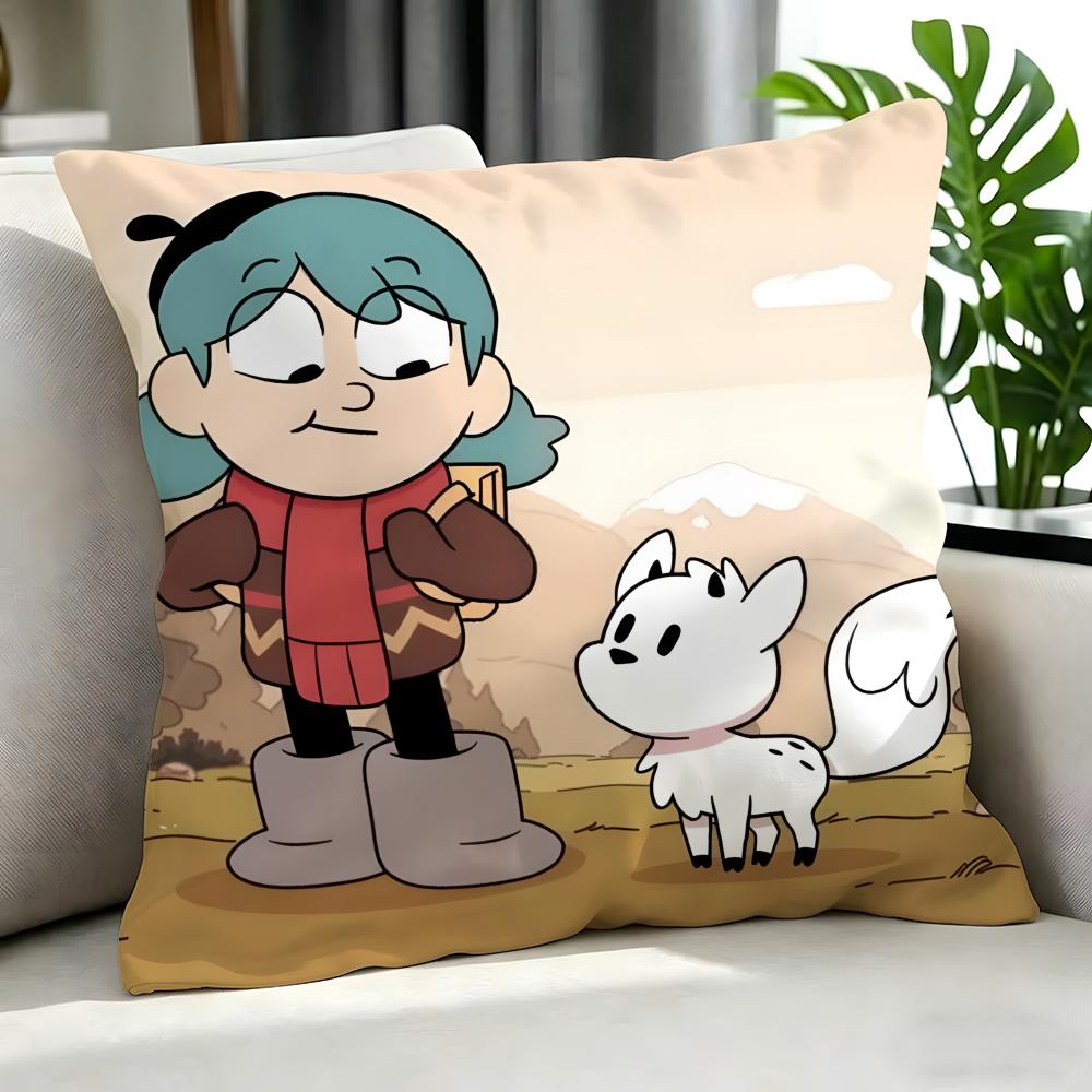 Cartoon Hilda Cushion Cover Cushion Cover Set 4Pcs 50X50 45X45 40X40 Pillowcase Decorative Sofa Home Decor