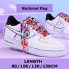 Gradient Print Flat Shoelaces Rainbow Colour Shoe Laces Suitable for All Casual Canvas Shoes Colorful Shoelace Unisex 1 Pair
