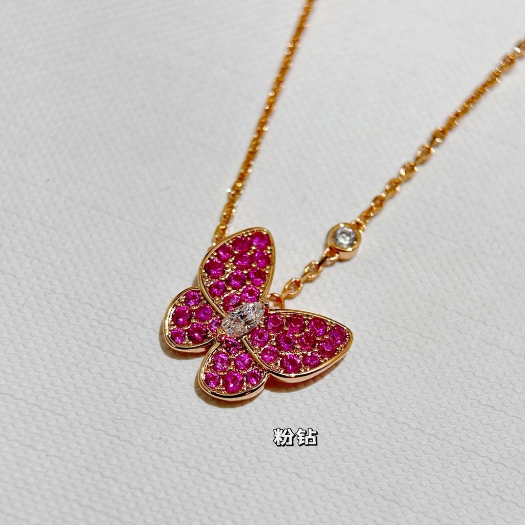 Latest Hot Brand Vintage Women's Necklace Luxury Jewelry For Women 925 Silver Butterfly Shape Designer Pendant Chain Necklaces