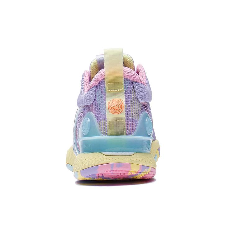 Баскетбольные кроссовки Li Ning Speed 8 Мужские Низкие Сиреневый/Светло-Бананово-Желтый ABAS015-3