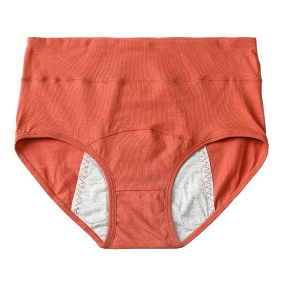 Women Menstrual Panties High Waist Anti-leak Soft Breathable Anti-septic Solid Color Elastic Moisture-wicking Lady Briefs Period Underpants