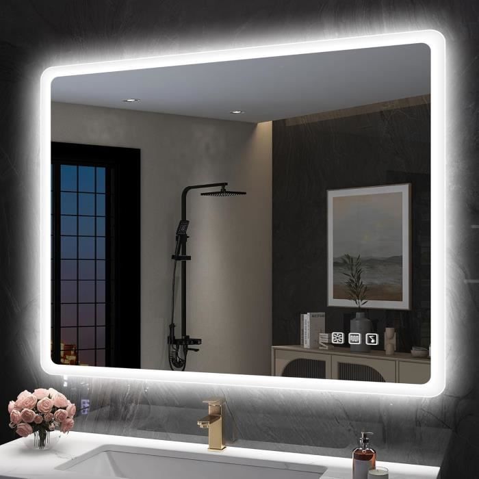 Miroir led - s'bagno - 600x800 mm - anti-buée - bluetooth - dimmable