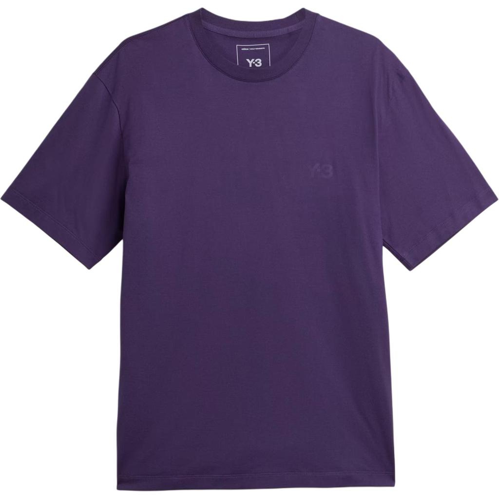 Y-3 Футболка с логотипом, с круглым вырезом и коротким рукавом, унисекс, фиолетовая KA9777