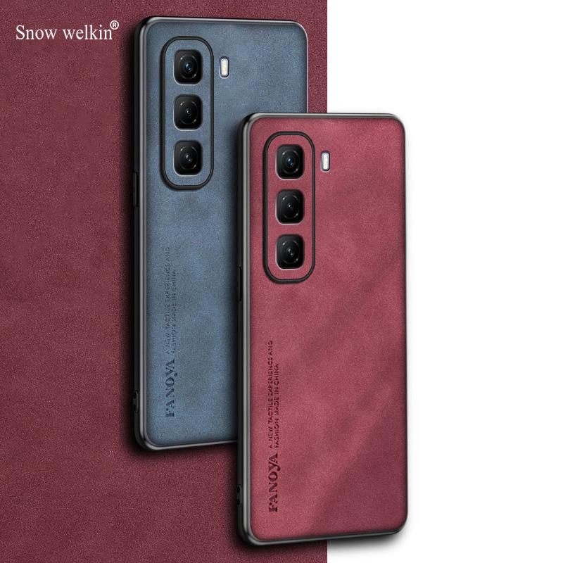 Роскошный противоударный силиконовый чехол из овчины для Infinix Hot 50 40 Hot50 Hot40 Pro Plus 50i 40i HOT50I 4G