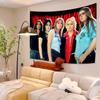 Гобелен Девичья рок-группа 70-х The Runaway Принт Винтажный Настенный декор для общежития Украшение для вечеринки Фоновая ткань