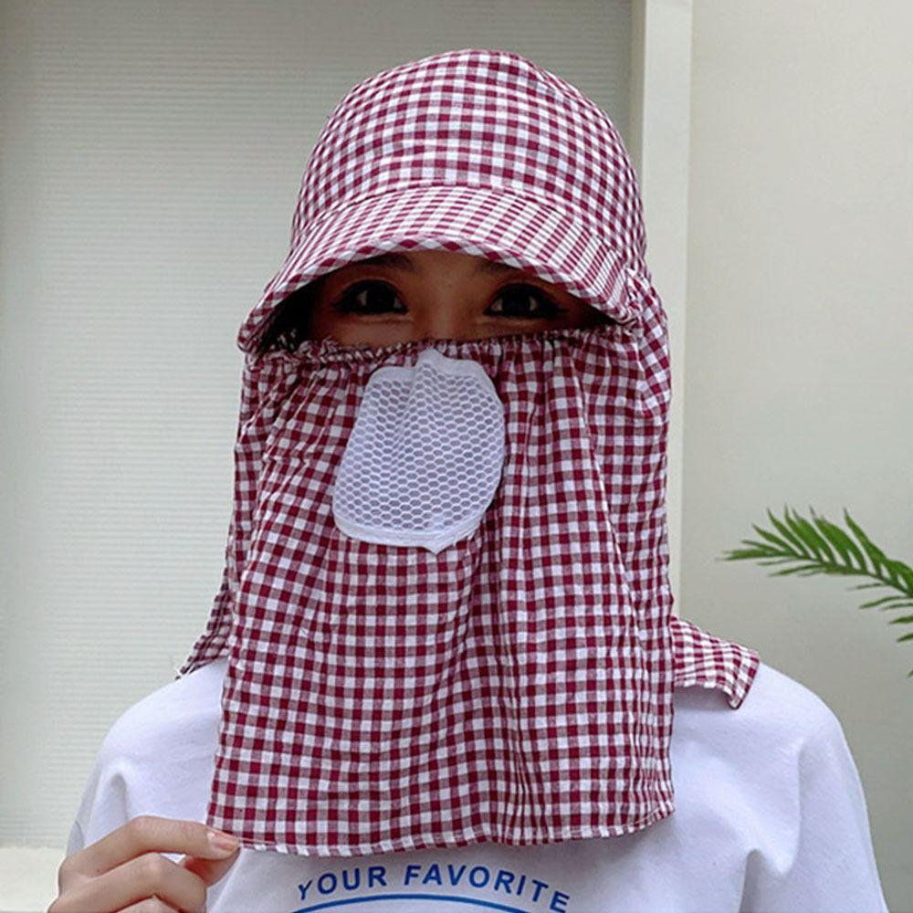 Summer Outdoor UV Protection Sun Hat Protective Cover Women Hats Ear Flap